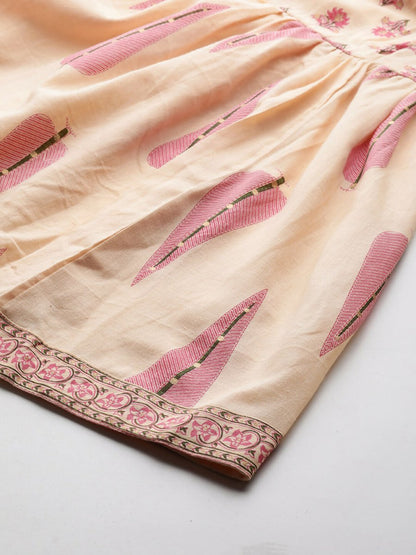 Ahalyaa Women's Traditional wear Co-ords - Tan - Distacart