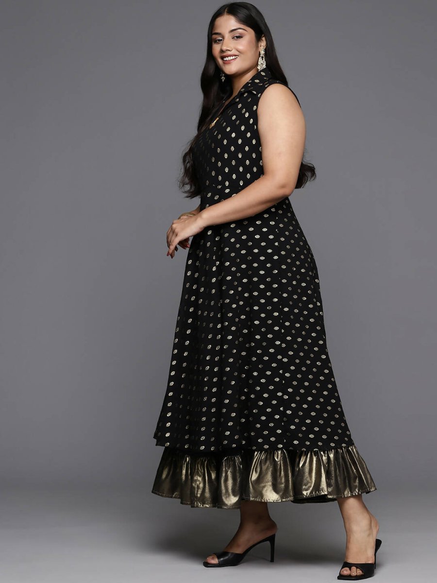 Ahalyaa Women's Traditional wear Ethnic Dress - Black - Distacart