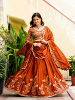 Thumbnail for Lehenga Mart Designer Indian Wedding Lehenga Choli-Rusty - Distacart