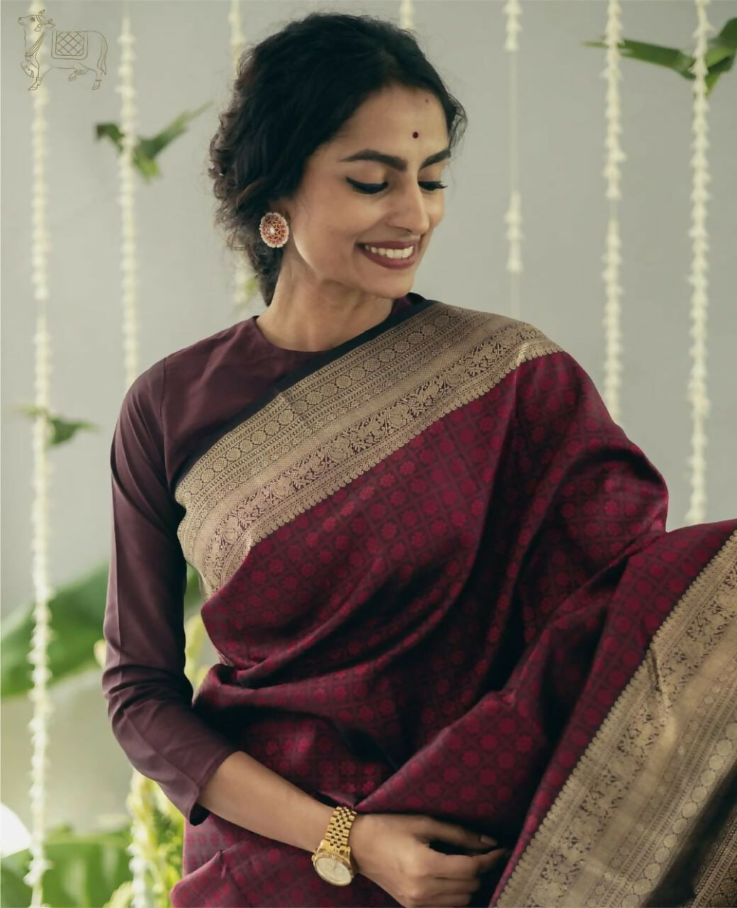 Preksha Creation Banarasi Soft Silk Women Red Saree - Distacart