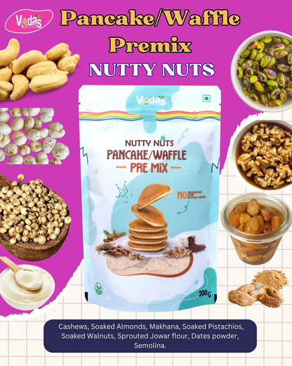 Vedas Kitchen Nutty Nuts Waffle/Pancake Premix - Dista