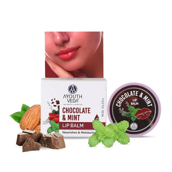 Ayouthveda Chocolate & Mint Lip Balm - Distacart