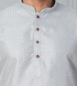 Thumbnail for Zavaya Men Grey Embroidery Silk Kurta Pyjama Set