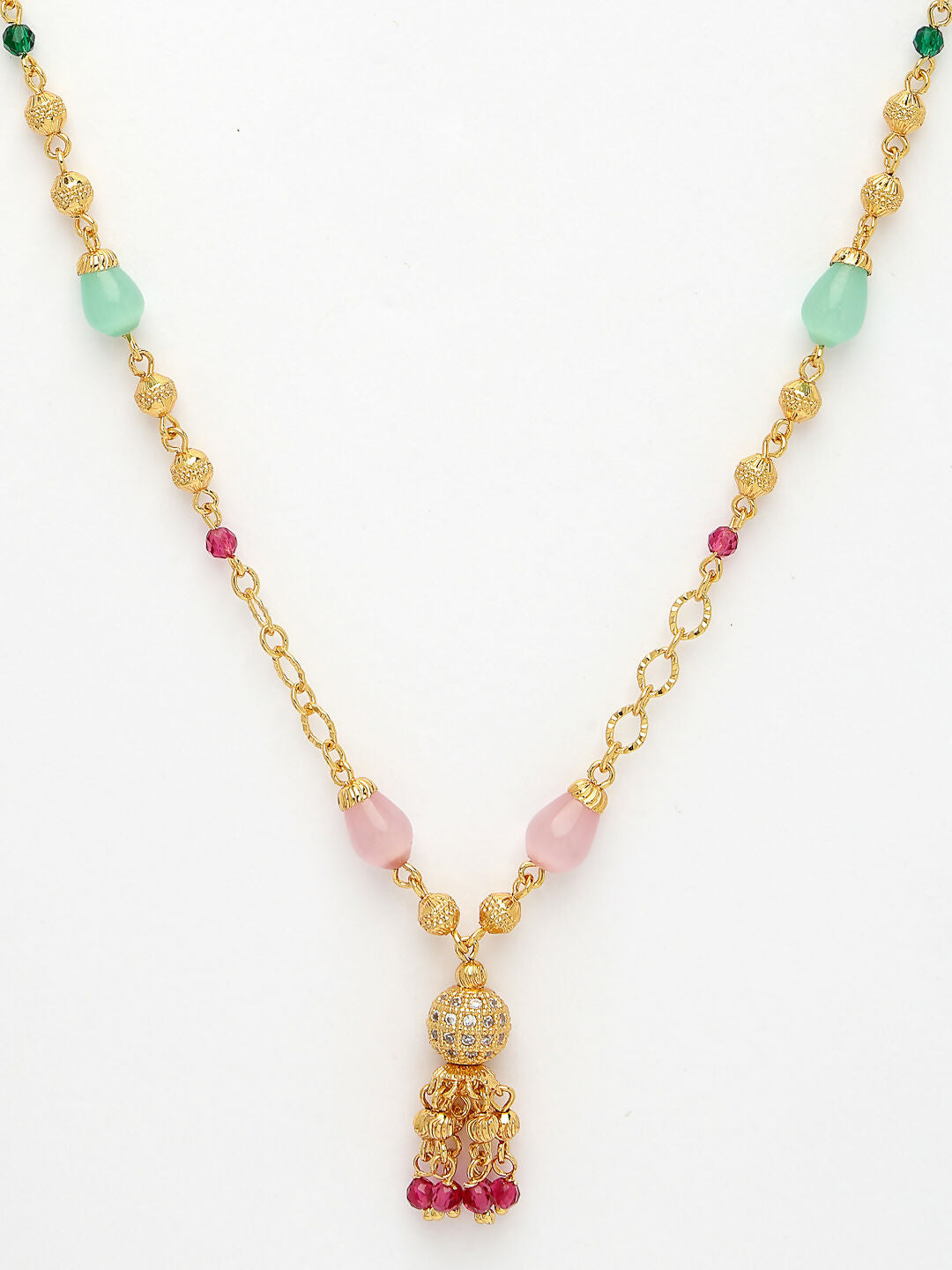 NVR Women's Multicolor Gold-Polished Minimal Chain - Distacart