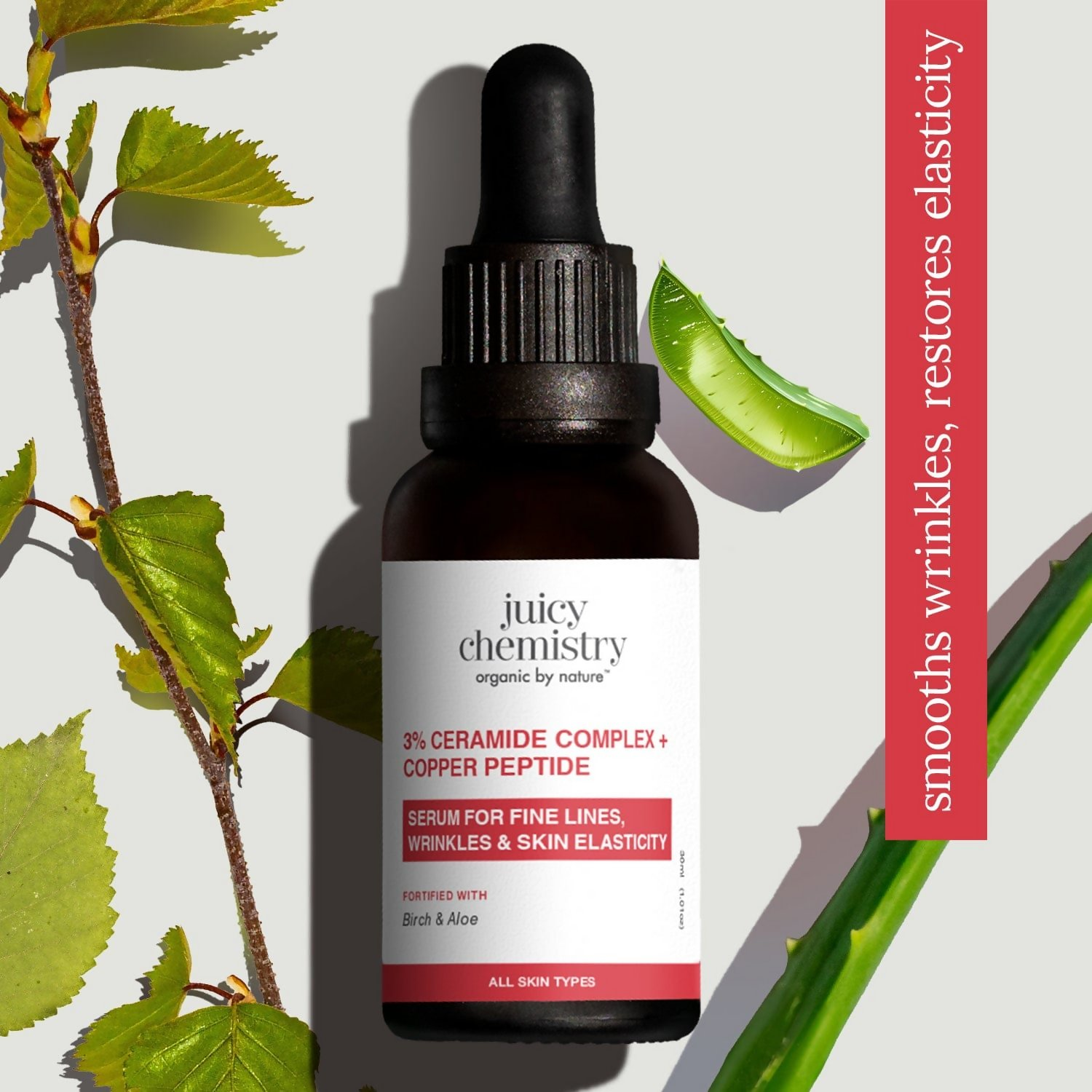 Juicy Chemistry 3% Ceramide Complex + Copper Peptide Face Serum - Distacart