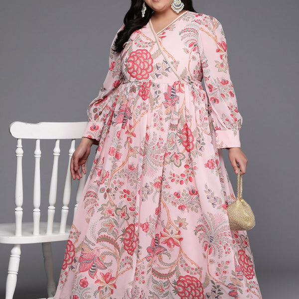 Ahalyaa Women's Traditional wear Ethnic Dress - Pink - Distacart