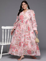Thumbnail for Ahalyaa Women's Traditional wear Ethnic Dress - Pink - Distacart