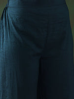 Thumbnail for Sangria Floral Embroidered A-Line Kurta & Trousers With Dupatta - Distacart
