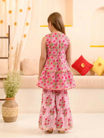 Thumbnail for Joban Fashion Girl's Pink Color Sharara Set