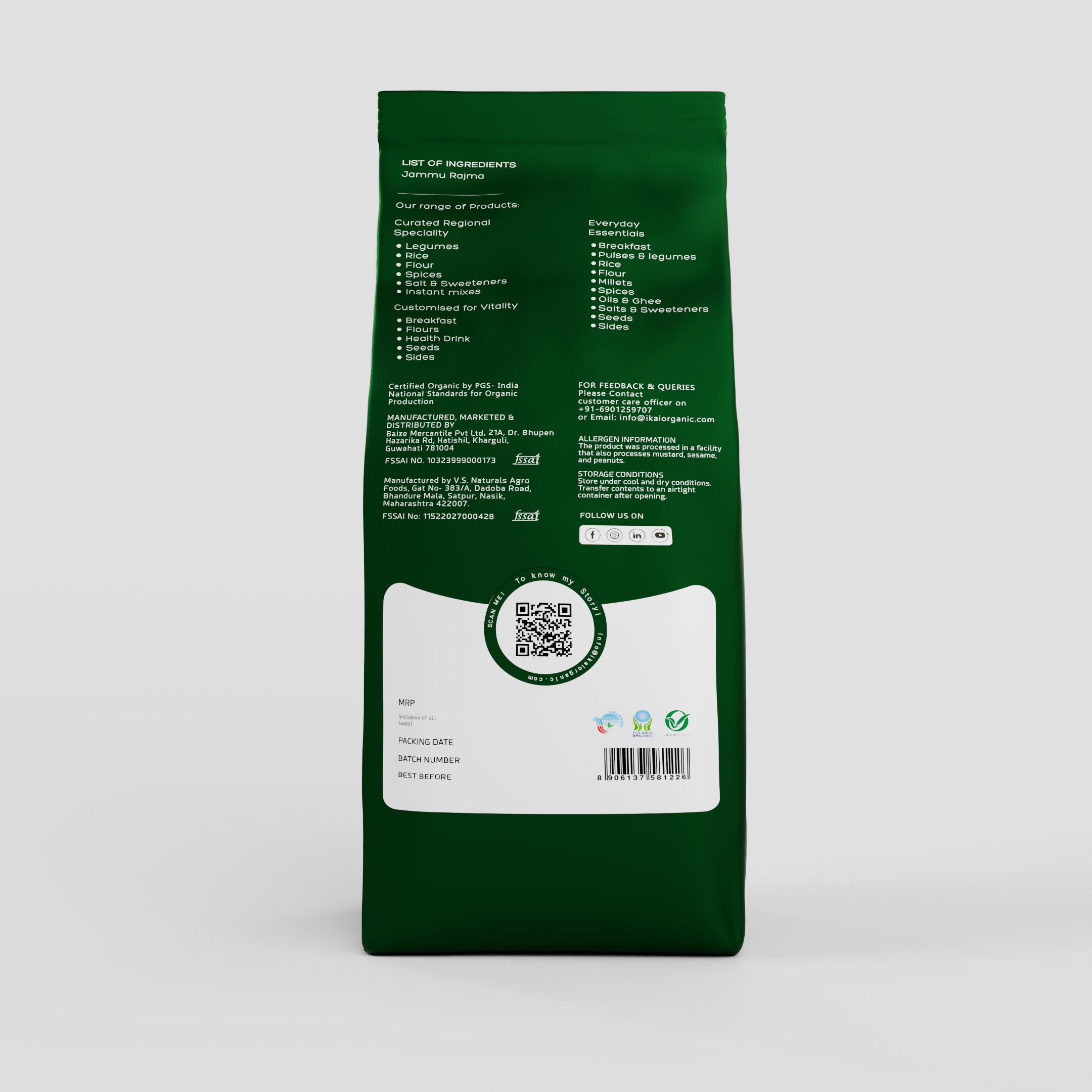 3 - Organic Jammu Rajma - 500 gm