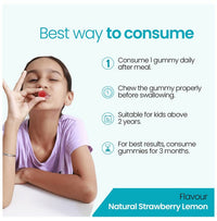 Thumbnail for Zingavita DHA Brain Boost Gummies for Kids (2+ yrs) Strawberry Lemon Flavor - Distacart