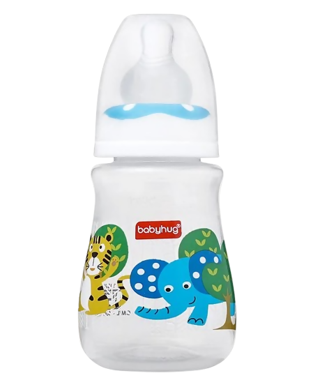 Babyhug Drop Anti Colic Sterilizable Feeding Bottle Blue - Distacart