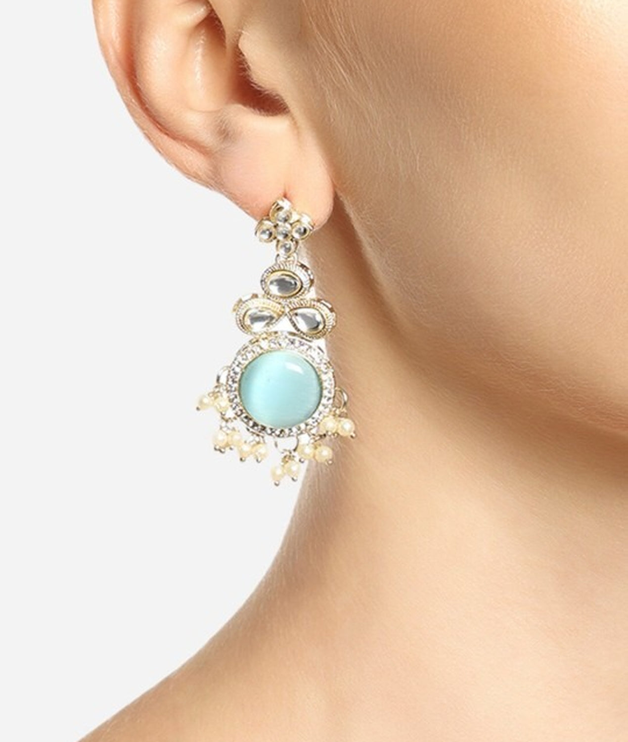 Jewel City Set Of 2 Gold-Plated Contemporary Drop Earrings