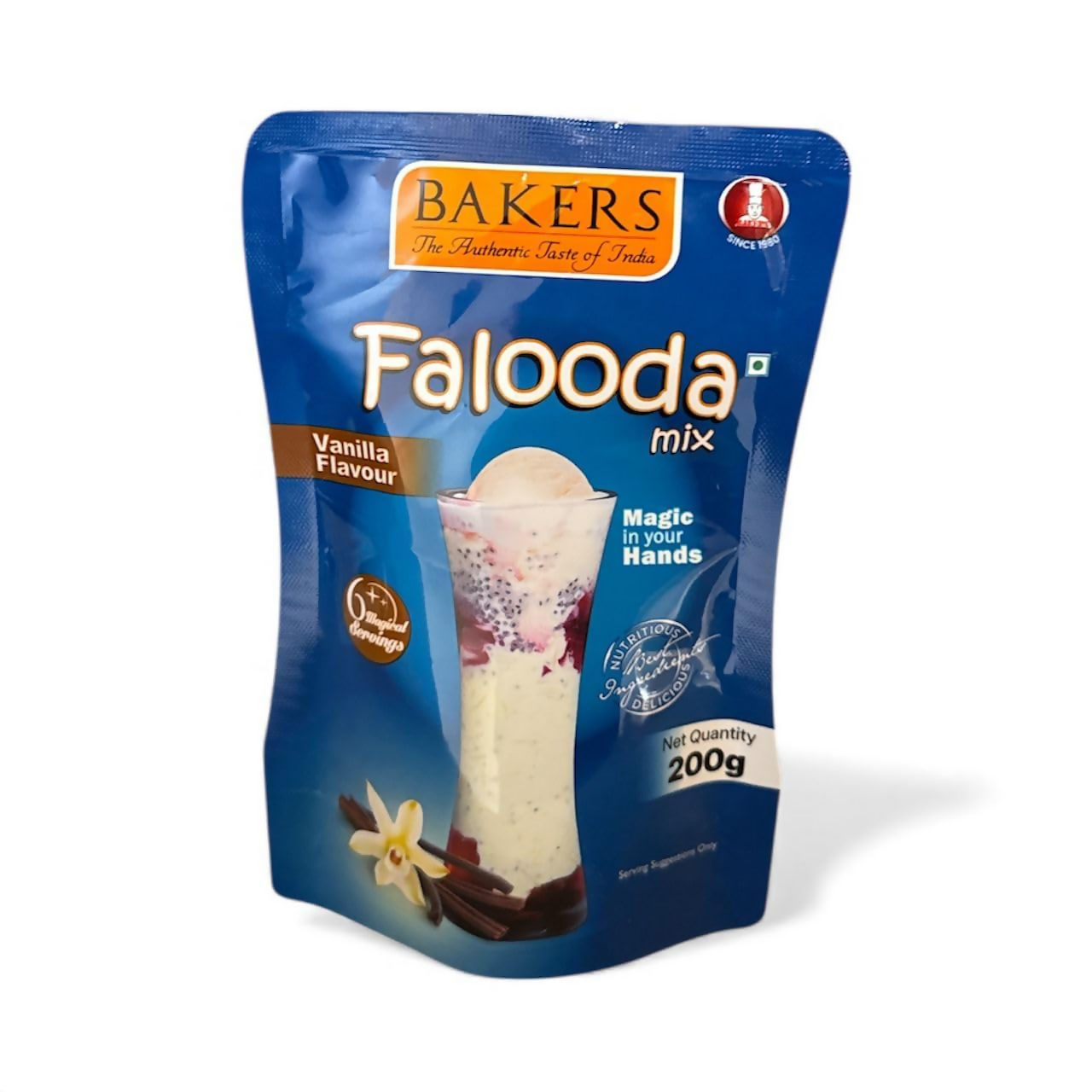BAKERS Flavour Chocolate, Kulfi and Vanilla Falooda Mix Powder - Dista