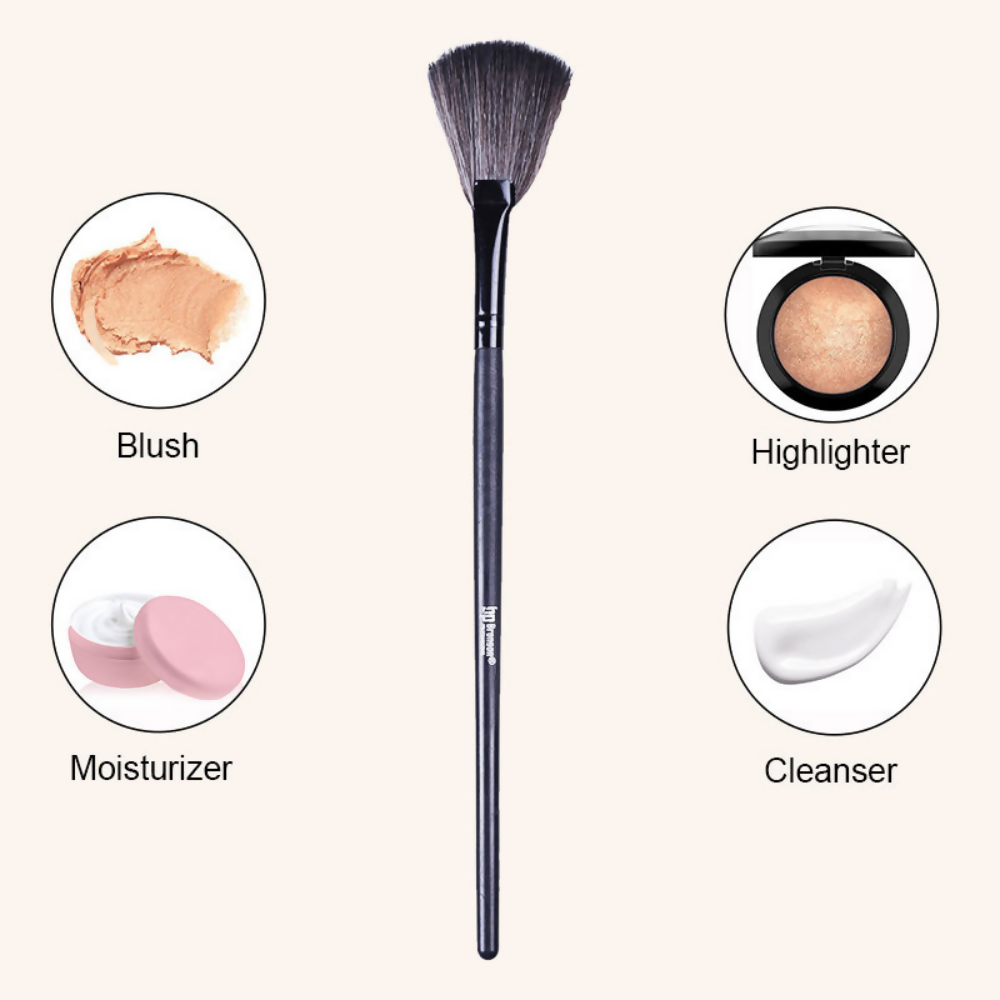 Bronson Professional Fan Makeup Brush for Highlighter & Smooth Powder Application - Dista