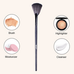Thumbnail for Bronson Professional Fan Makeup Brush for Highlighter & Smooth Powder Application - Dista