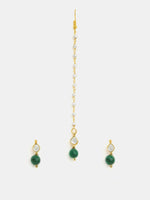 Thumbnail for Ruby Raang Maang Tikka And Earrings Set