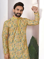 Thumbnail for Anaita Yellow Digital Printed Work Cotton Straight Kurta - Distacart