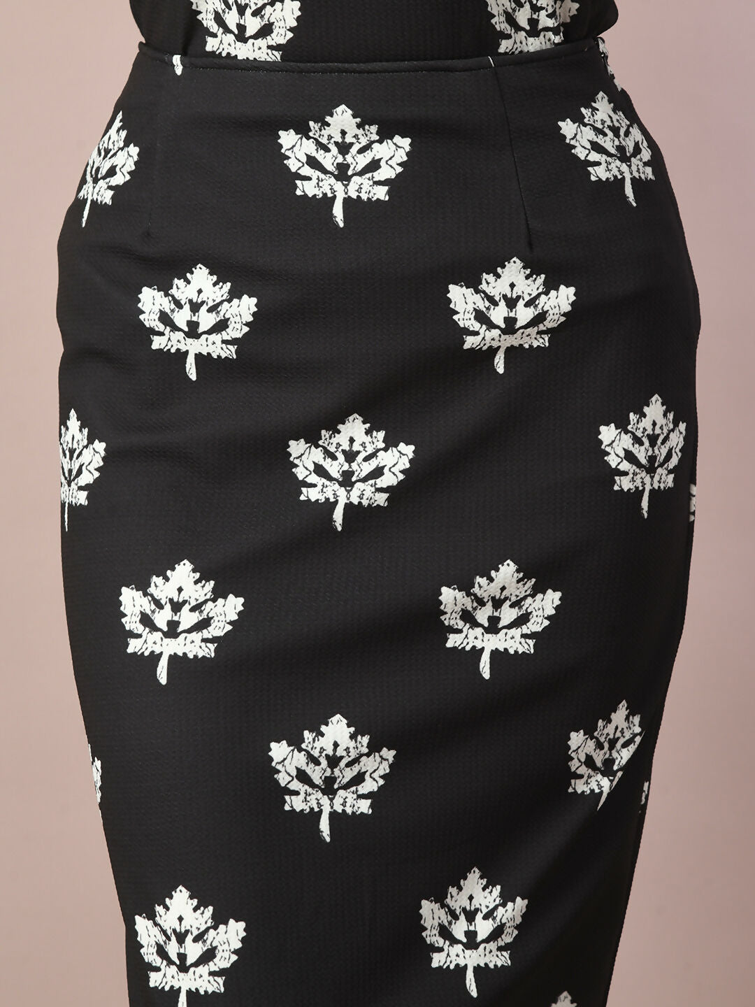 Myshka Women's Black Printed Knee Length Party Embellished Skirts - Distacart