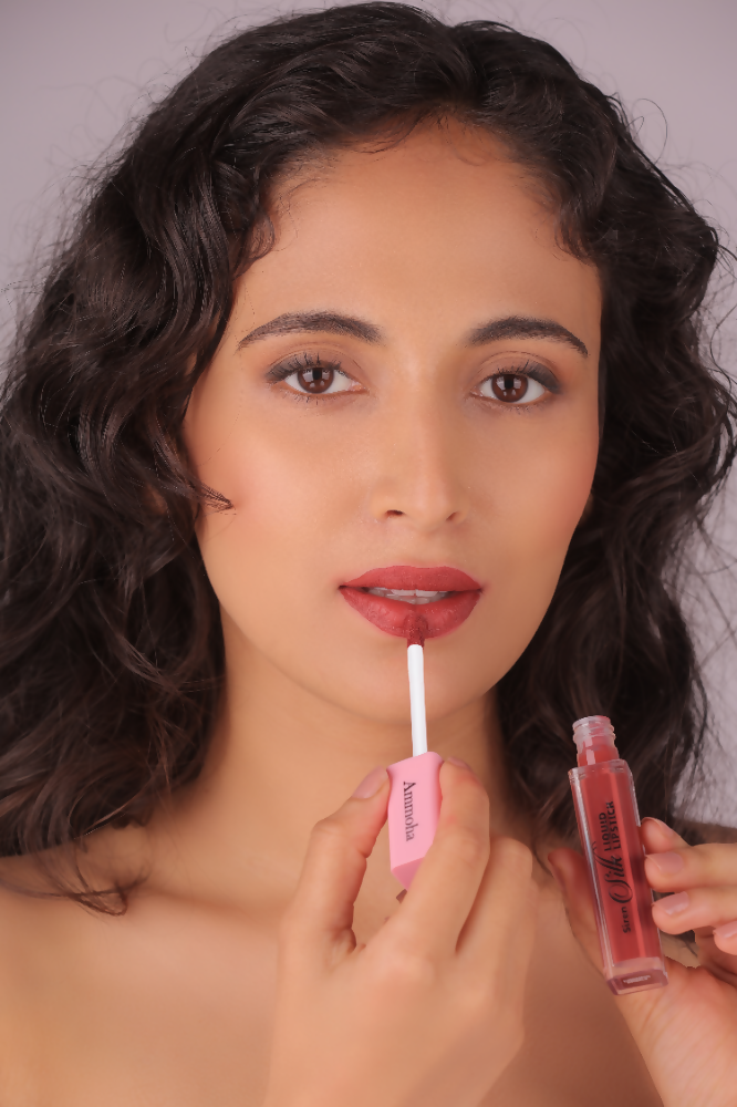 Ammoha Cosmetics Long-Lasting, Matte-Finished Cinnamon Drizzle Color Liquid Lipstick