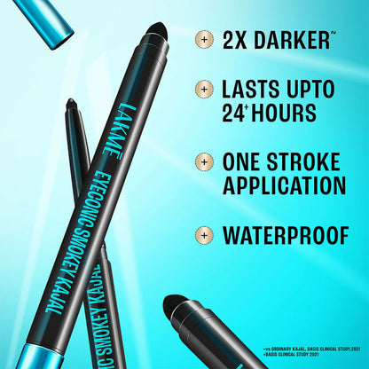 Lakme 9-5 Eyeconic Smokey Kajal - Black - Distacart