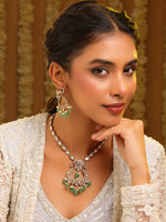 Thumbnail for Ruby Raang Maharani Pendant Necklace And Earrings - Distacart