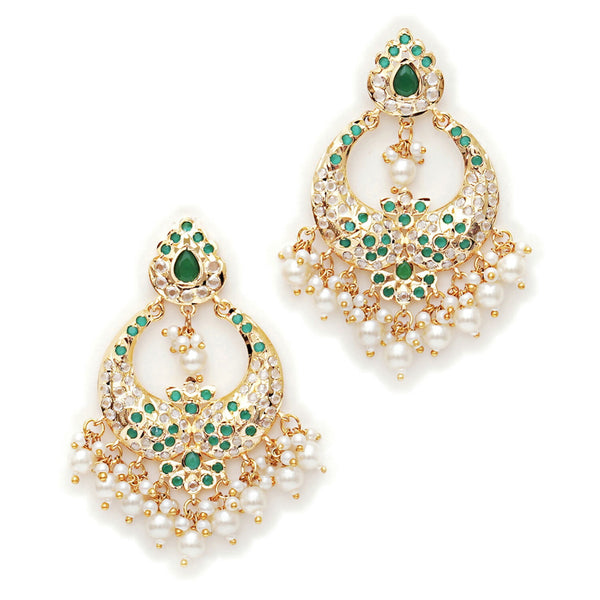 Jadau Earrings (Gold) - Ruby Raang - Distacart
