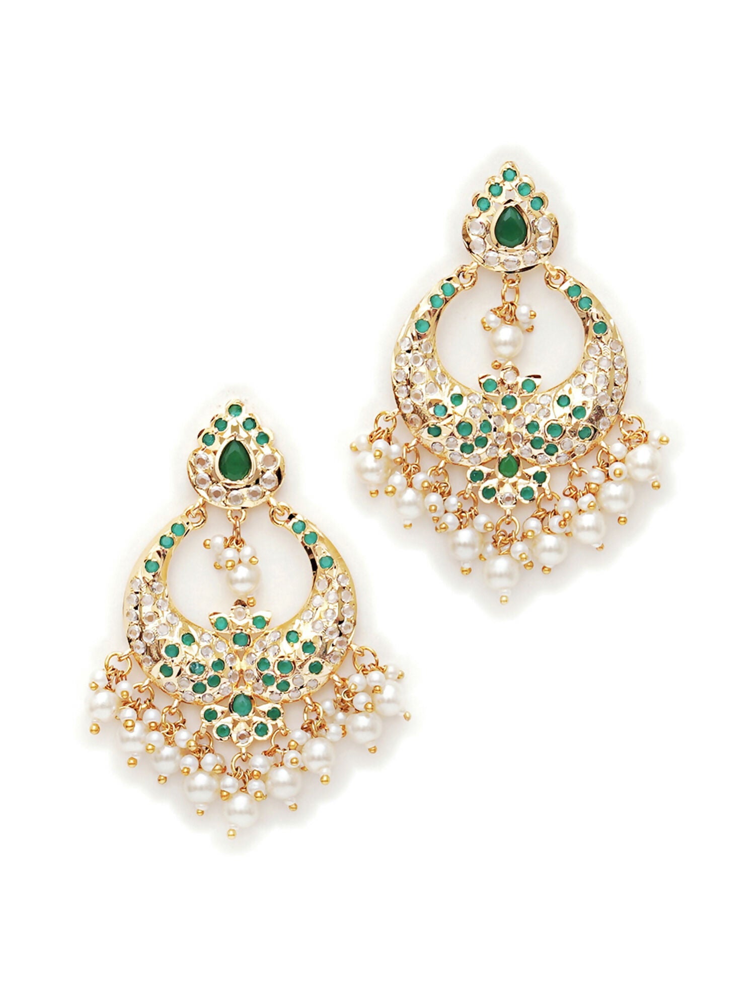 Jadau Earrings (Gold) - Ruby Raang - Distacart