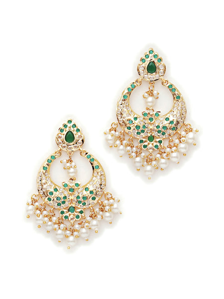Jadau Earrings (Gold) - Ruby Raang - Distacart