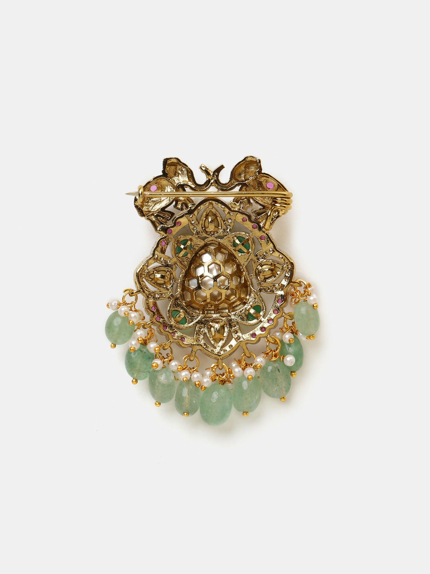Ruby Raang Mint Emerald Brooch - Distacart