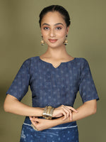 Thumbnail for Astita Cotton Blue Saree