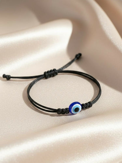 NVR Black Evil Eye Adjustable Bracelet for Men & Women - Distacart