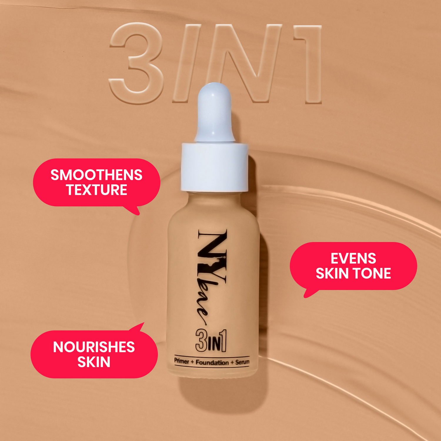 NY Bae 3 in 1 Serum Foundation with Primer Warm Milk 09 - Distacart