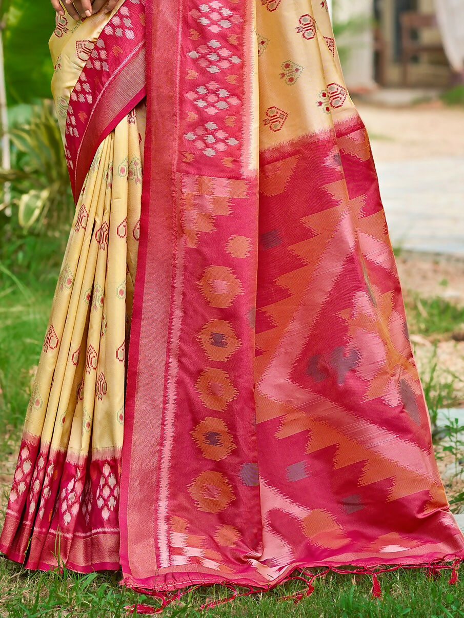 Astita Cream Soft Silk Saree