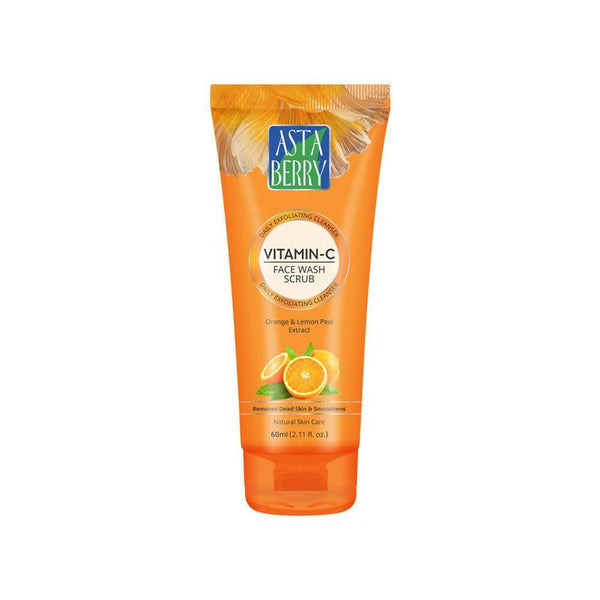 Astaberry Vitamin C Face Wash Scrub-Daily Exfoliating Cleanser - Distacart