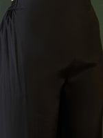 Thumbnail for Sangria Zari Sequence Embroidered Straight Kurta & Trousers With Dupatta
