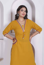 Thumbnail for Miravan Womens Yellow Kurta And Palazzo Set - Dista