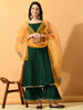 Myshka Women's Green Solid Party Kurta Sets - Distacart