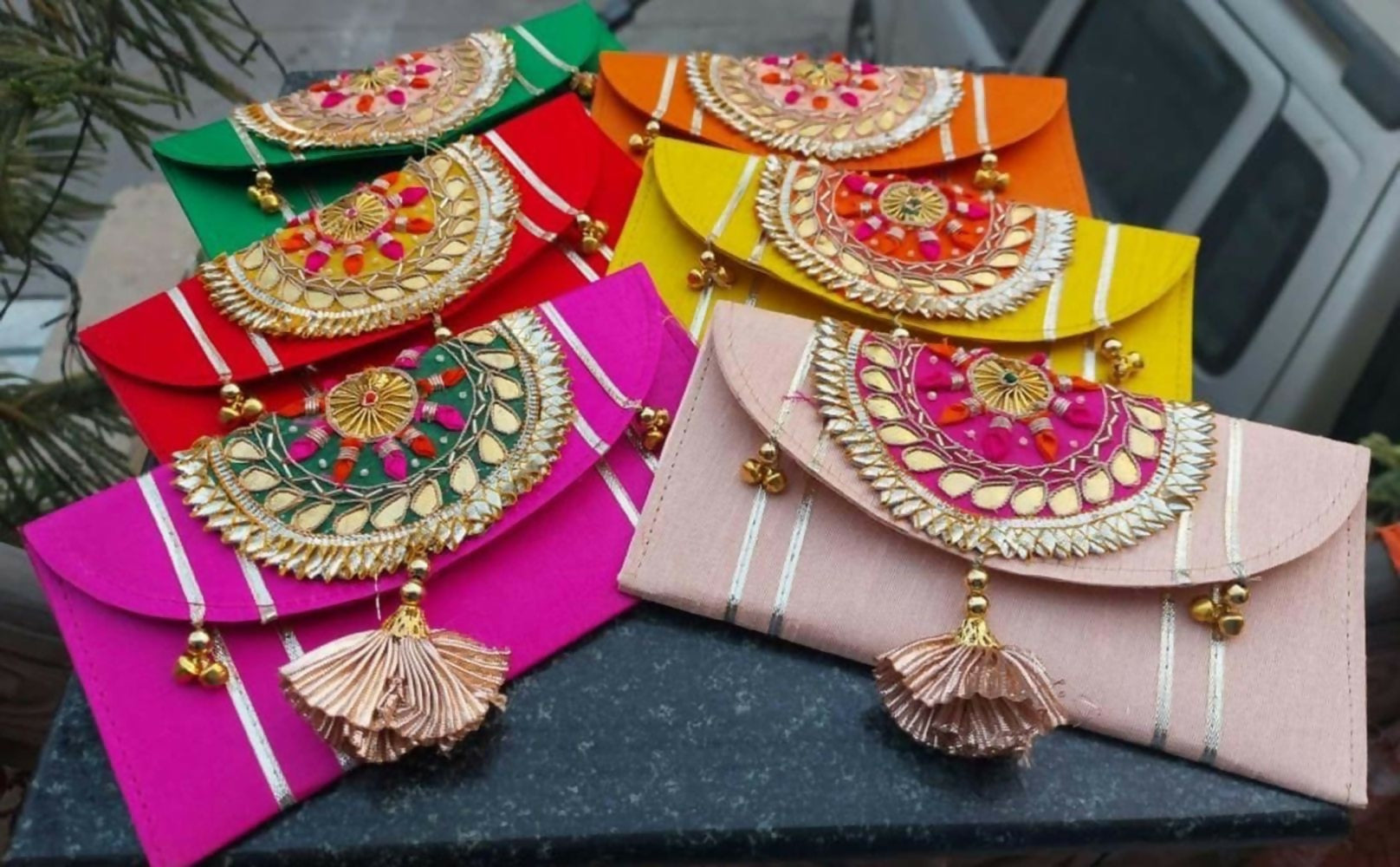 Joban Fashion Shagun Envelopes ( Pack Of 6 ) - Multicolor