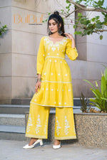 Thumbnail for BulBul Dhawani Rayon Mustard Co-Ord Set