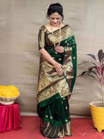 Thumbnail for Anouk Woven Design Zari Banarasi Saree