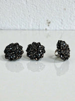 Thumbnail for Inhanns Rangmani Crystal Duo – Adjustable Ring + Statement Earrings Set - Black - Distacart