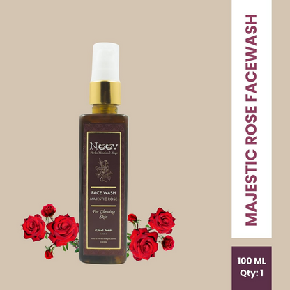 Neev Herbal Handmade Soaps Rose Majestic Glow Face Wash - Distacart