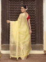 Thumbnail for Astita Yellow Cotton Saree