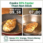 Thumbnail for The Indus Valley TurboCuk Tri-ply Stainless Steel Cookware Set: 3L Kadai with Lid + 1.4L Fry Pan, Premium Quality, 3 Layer Thick Body, 100% Toxin-free, Non-stick, Induction & Gas