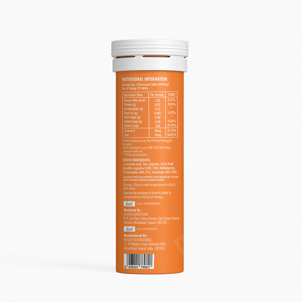 BOOSTIQ Pop & Spark Effervescent Tablets - Zesty Orange - Distacart