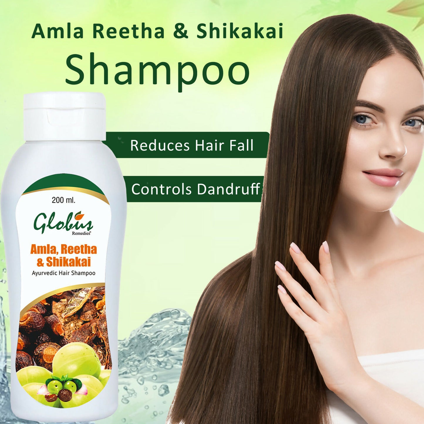Globus Remedies Amla Reetha Shikakai Shampoo - Distacart