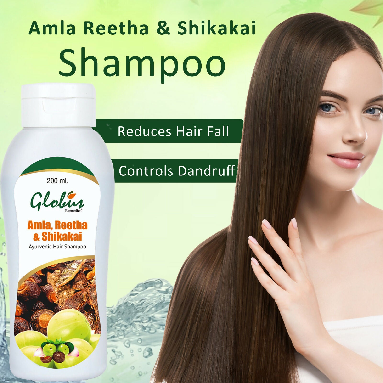 Globus Remedies Amla Reetha Shikakai Shampoo - Distacart