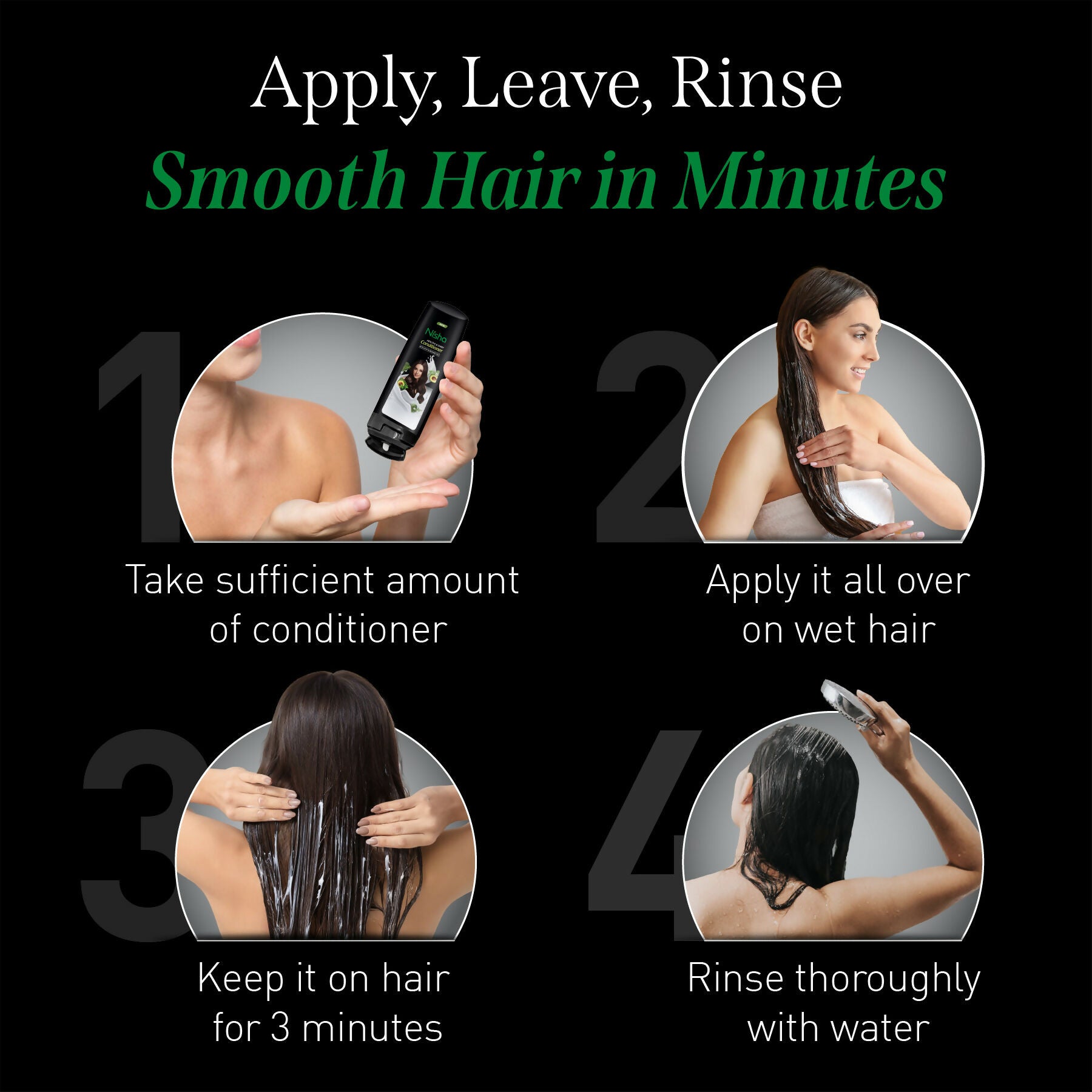 Nisha Conditioner For Women, Healthy & Shiny Formula With Avocado & Brahmi Oils - Distacart