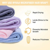 Thumbnail for Nykaa Naturals Microfiber Hair Wrap for Frizz Free & Shiny Hair - Yellow - Distacart